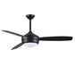 Matthews Fan Company Atlas T-24 52 Matte Black Ceiling Fan With Plywood Blade In Old Oak/Matte Black Finish