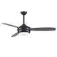 Matthews Fan Company Atlas T-24 52 Matte Black Ceiling Fan With Plywood Blade In Old Oak/Matte Black Finish