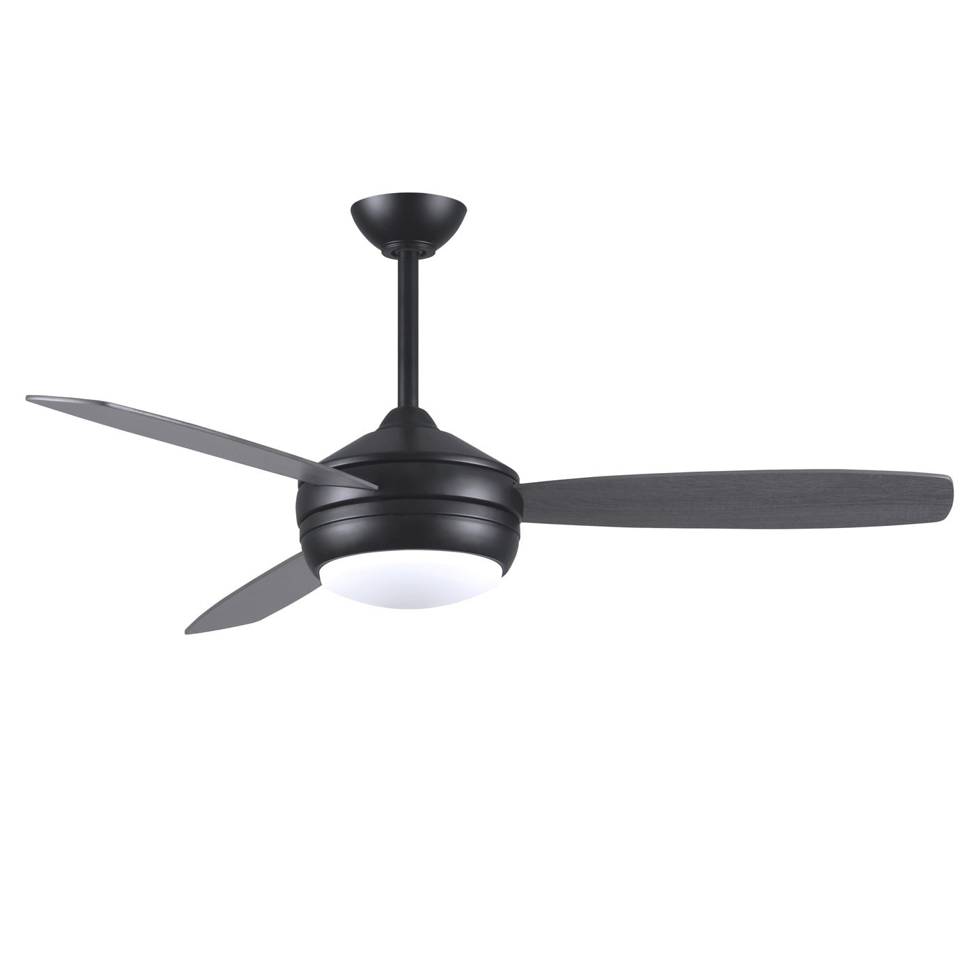 Matthews Fan Company Atlas T-24 52 Matte Black Ceiling Fan With Plywood Blade In Old Oak/Matte Black Finish