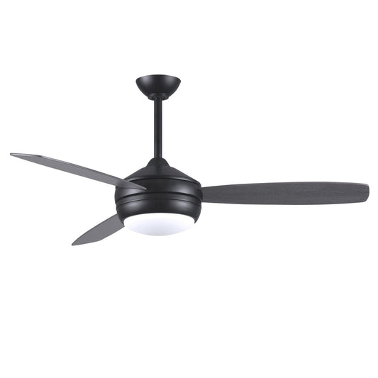 Matthews Fan Company Atlas T-24 52 Matte Black Ceiling Fan With Plywood Blade In Old Oak/Matte Black Finish