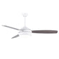 Matthews Fan Company Atlas T-24 52 Matte White Ceiling Fan With Plywood Blade In Gray Ash/Walnut Finish