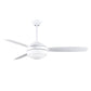 Matthews Fan Company Atlas T-24 52 Matte White Ceiling Fan With Plywood Blade In Matte White/Brushed Nickel Finish