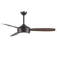 Matthews Fan Company Atlas T-24 52 Textured Bronze Ceiling Fan With Plywood Blade In Gray Ash/Walnut Finish