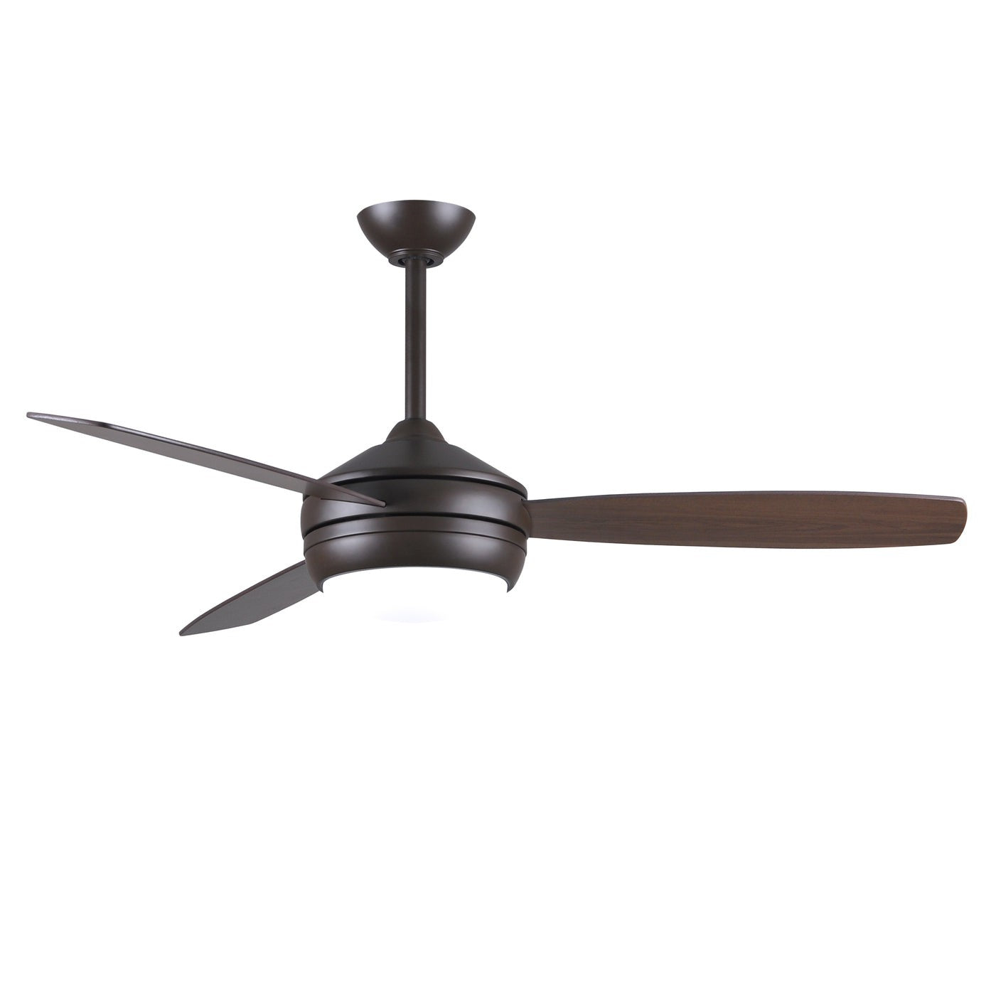 Matthews Fan Company Atlas T-24 52 Textured Bronze Ceiling Fan With Plywood Blade In Gray Ash/Walnut Finish
