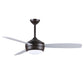 Matthews Fan Company Atlas T-24 52 Textured Bronze Ceiling Fan With Plywood Blade In Matte White/Brushed Nickel Finish