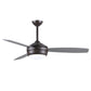 Matthews Fan Company Atlas T-24 52 Textured Bronze Ceiling Fan With Plywood Blade In Matte White/Brushed Nickel Finish