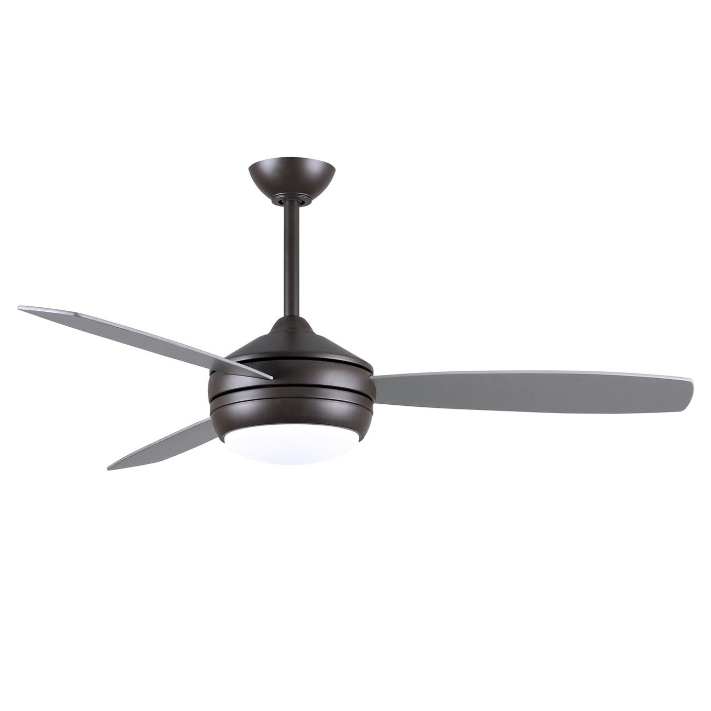 Matthews Fan Company Atlas T-24 52 Textured Bronze Ceiling Fan With Plywood Blade In Matte White/Brushed Nickel Finish