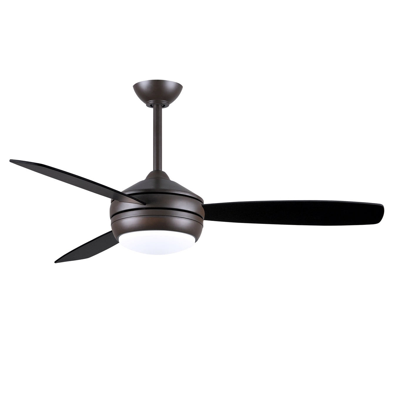 Matthews Fan Company Atlas T-24 52 Textured Bronze Ceiling Fan With Plywood Blade In Old Oak/Matte Black Finish