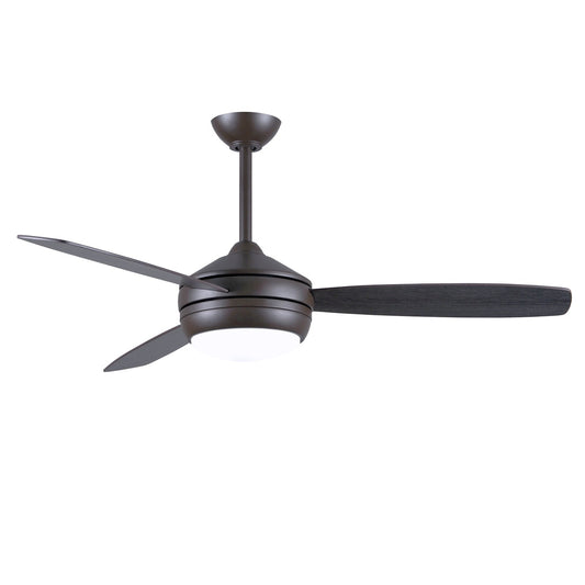 Matthews Fan Company Atlas T-24 52 Textured Bronze Ceiling Fan With Plywood Blade In Old Oak/Matte Black Finish