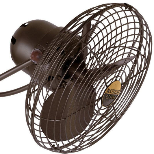 Matthews Fan Company Matthews-Gerbar 13" Aluminum Fan Head With Safety Cage in Bronzette Finish
