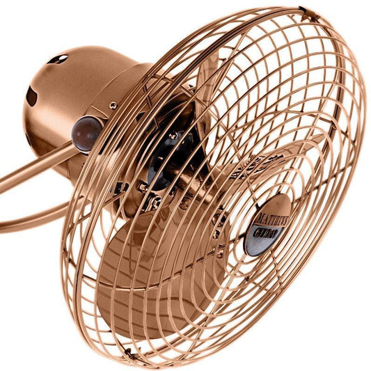 Matthews Fan Company Matthews-Gerbar 13" Aluminum Fan Head With Safety Cage in Brushed Copper Finish