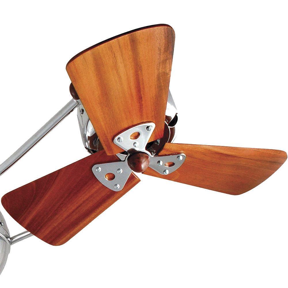 Matthews Fan Company Matthews-Gerbar 13" Brazilian Mahogany Blade Set in Chrome Finish