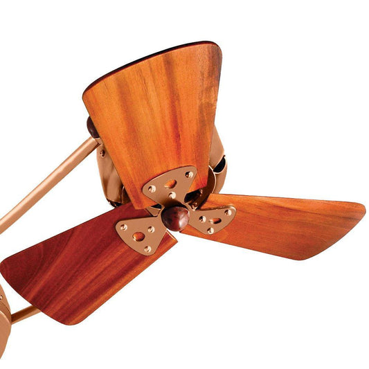 Matthews Fan Company Matthews-Gerbar 16" Brazilian Mahogany Blade Set in Brushed Copper Finish