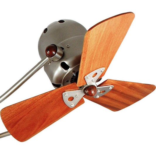 Matthews Fan Company Matthews-Gerbar 16" Brazilian Mahogany Blade Set in Brushed Nickel Finish