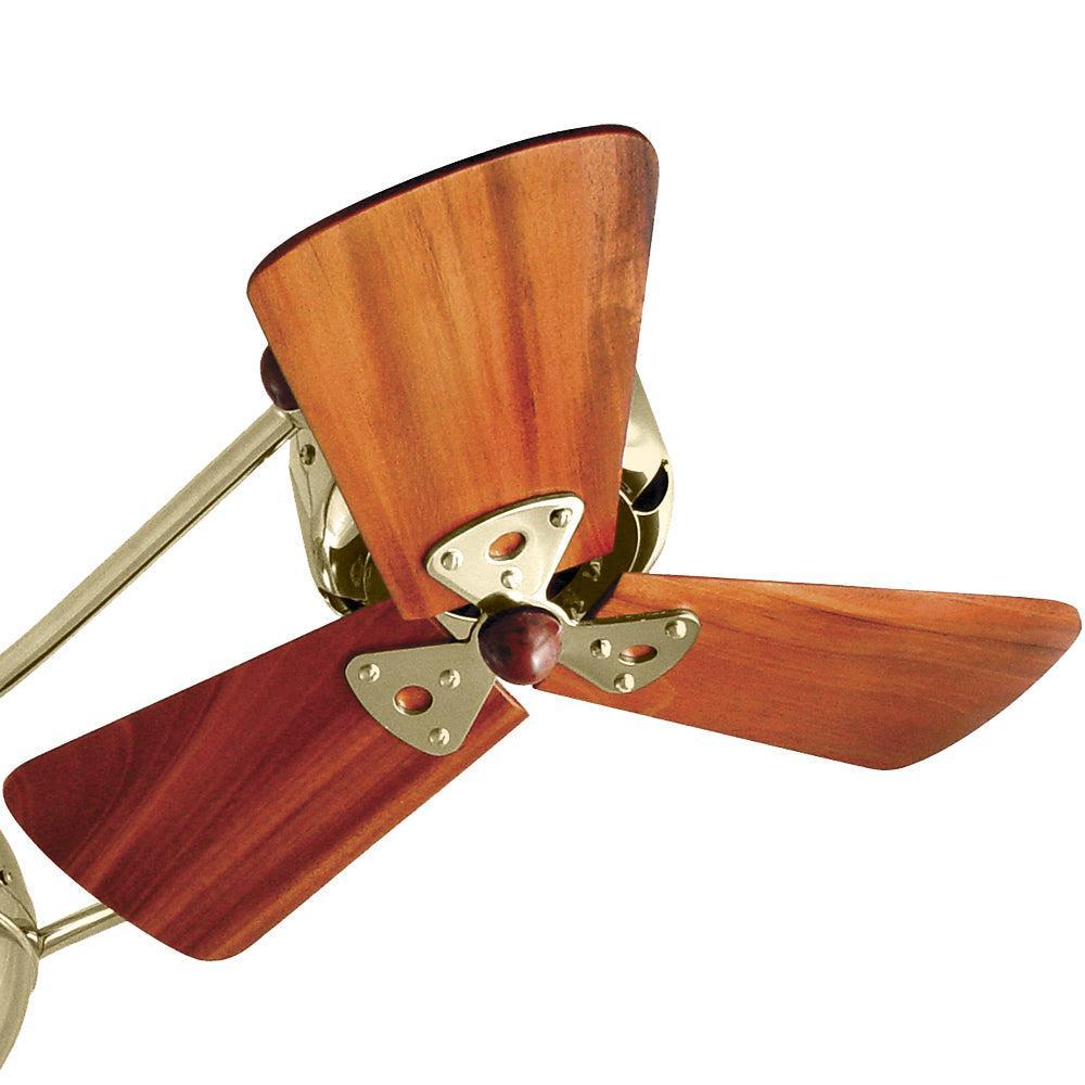 Matthews Fan Company Matthews-Gerbar 16" Brazilian Mahogany Blade Set in Polished Brass Finish