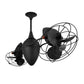 Matthews Fan Company Matthews-Gerbar Ar Ruthiane 46" Bullet-Shaped Rotational Ceiling Fan With 10" Downrod and Metal Blades in Matte Black Finish