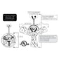 Matthews Fan Company Matthews-Gerbar Bianca Direcional 13" Ceiling Fan With 10" Downrod and Metal Blades in Black Finish