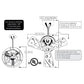 Matthews Fan Company Matthews-Gerbar Bianca Direcional 13" Ceiling Fan With 10" Downrod and Metal Blades in Black Nickel Finish