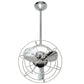 Matthews Fan Company Matthews-Gerbar Bianca Direcional 13" Ceiling Fan With 10" Downrod and Metal Blades in Chrome Finish