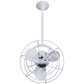 Matthews Fan Company Matthews-Gerbar Bianca Direcional 13" Ceiling Fan With 10" Downrod and Metal Blades in White Finish