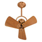 Matthews Fan Company Matthews-Gerbar Bianca Direcional 16" Ceiling Fan With 10" Downrod and Wood Blades in Brushed Copper Finish