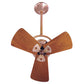 Matthews Fan Company Matthews-Gerbar Bianca Direcional 16" Ceiling Fan With 10" Downrod and Wood Blades in Polished Copper Finish