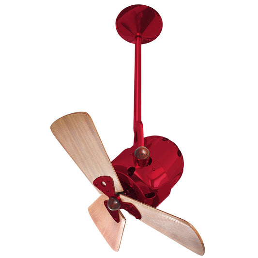 Matthews Fan Company Matthews-Gerbar Bianca Direcional 16" Ceiling Fan With 10" Downrod and Wood Blades in Rubi Finish