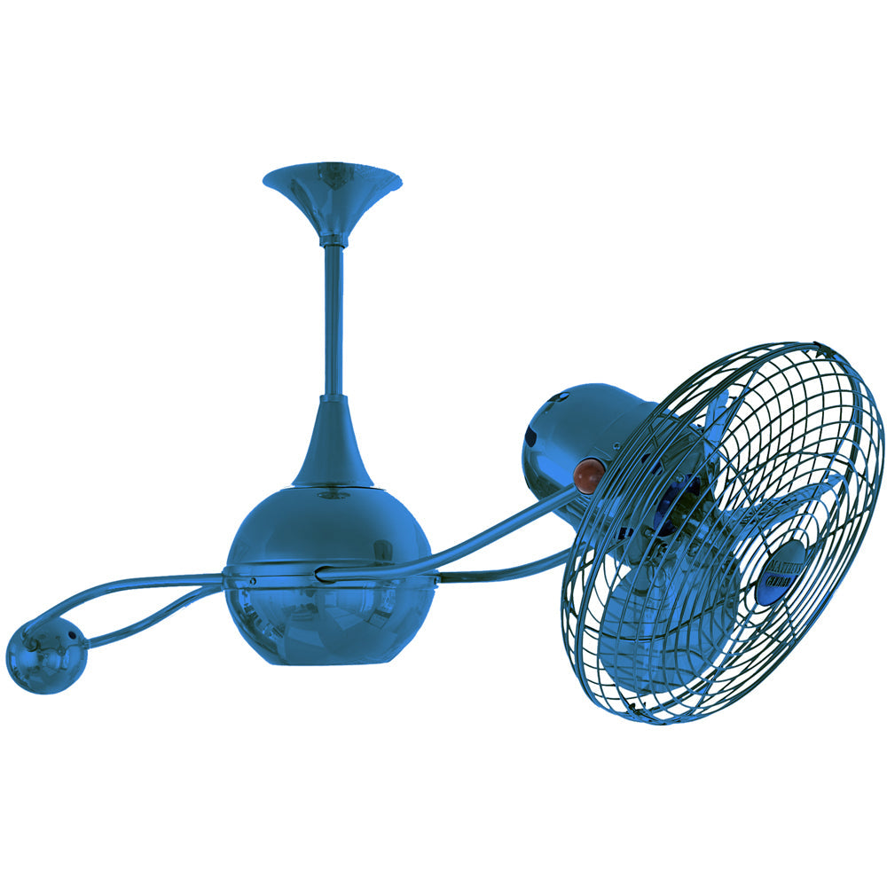 Matthews Fan Company Matthews-Gerbar Brisa 2000 40" Rotational Ceiling Fan With 10" Downrod and Metal Blades in Agua Marinha Finish