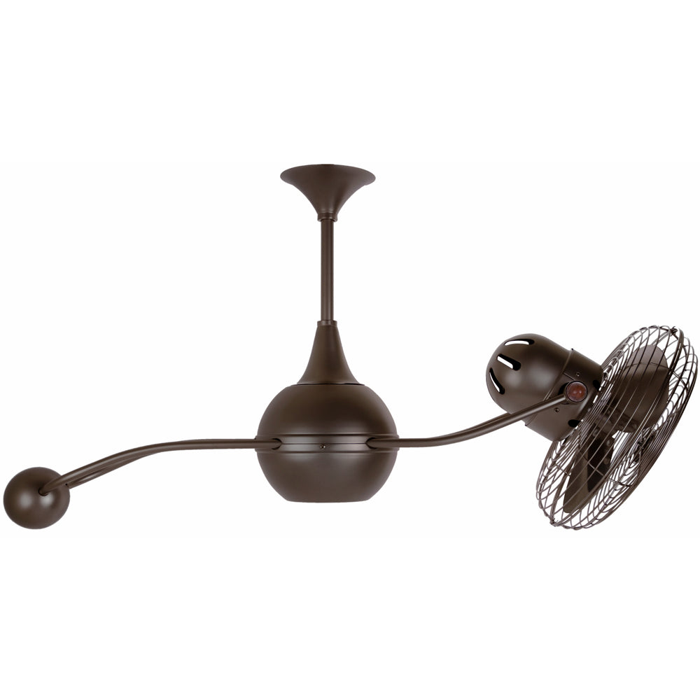 Matthews Fan Company Matthews-Gerbar Brisa 2000 40" Rotational Ceiling Fan With 10" Downrod and Metal Blades in Bronzette Finish