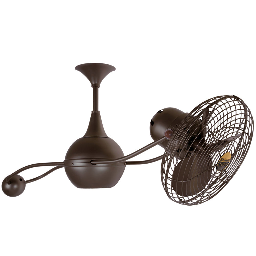 Matthews Fan Company Matthews-Gerbar Brisa 2000 40" Rotational Ceiling Fan With 10" Downrod and Metal Blades in Bronzette Finish