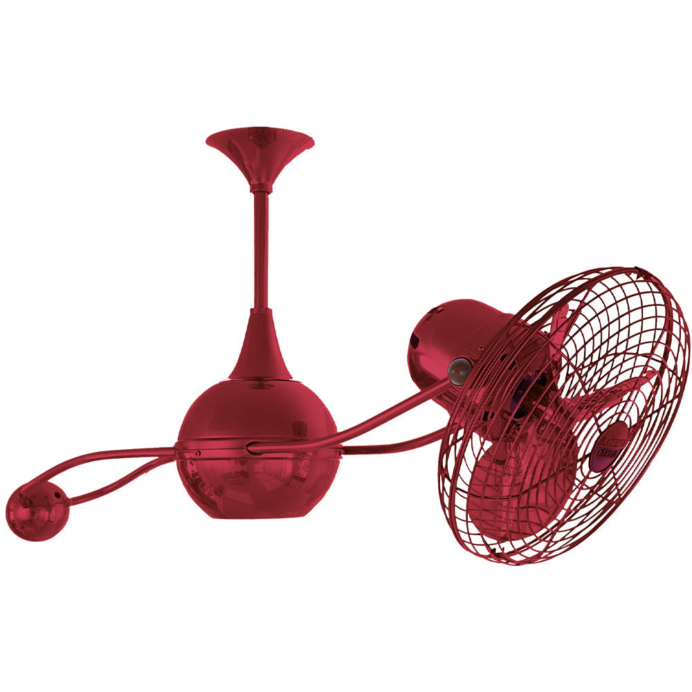 Matthews Fan Company Matthews-Gerbar Brisa 2000 40" Rotational Ceiling Fan With 10" Downrod and Metal Blades in Rubi Finish