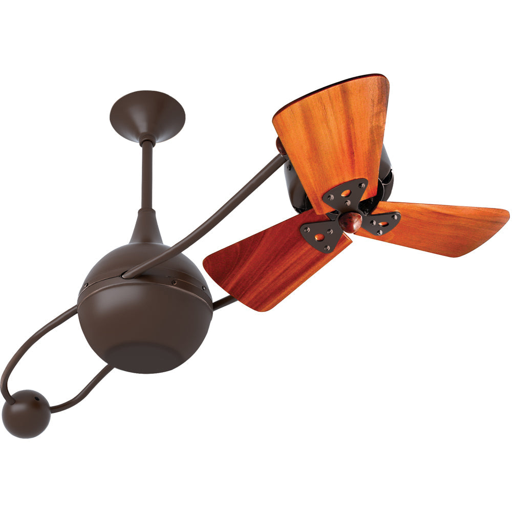 Matthews Fan Company Matthews-Gerbar Brisa 2000 40" Rotational Ceiling Fan With 10" Downrod and Wood Blades in Bronzette Finish