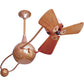 Matthews Fan Company Matthews-Gerbar Brisa 2000 40" Rotational Ceiling Fan With 10" Downrod and Wood Blades in Polished Copper Finish