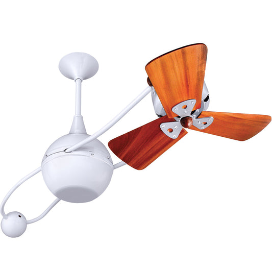 Matthews Fan Company Matthews-Gerbar Brisa 2000 40" Rotational Ceiling Fan With 10" Downrod and Wood Blades in White Finish