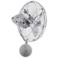 Matthews Fan Company Matthews-Gerbar Bruna Parede 13" Directional Fan With 10" Downrod and Metal Blades in Brushed Nickel Finish