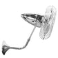 Matthews Fan Company Matthews-Gerbar Bruna Parede 13" Directional Fan With 10" Downrod and Metal Blades in Chrome Finish With Damp Location Protection