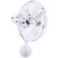 Matthews Fan Company Matthews-Gerbar Bruna Parede 13" Directional Fan With 10" Downrod and Metal Blades in White Finish