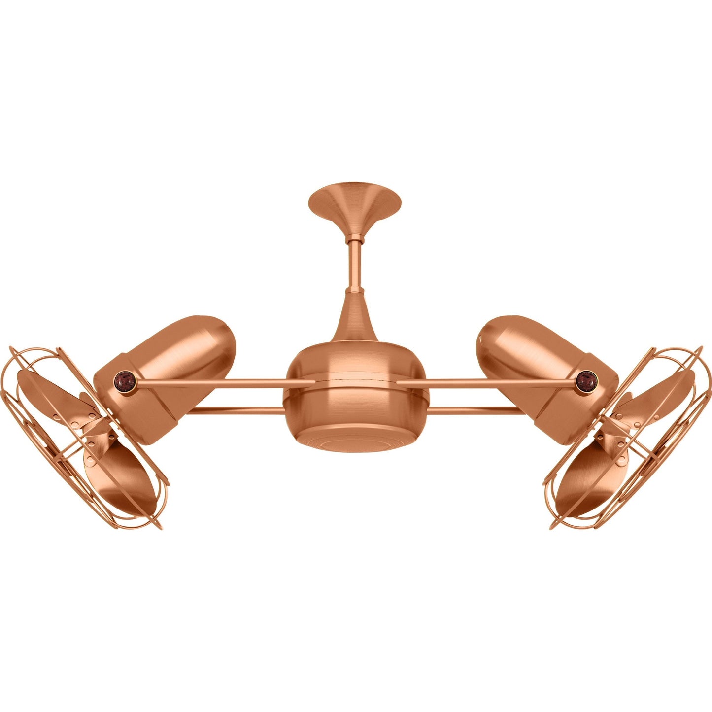 Matthews Fan Company Matthews-Gerbar Duplo-Dinamico 39" Brushed Copper Rotational Ceiling Fan With Aluminum Blade In Brushed Copper Finish