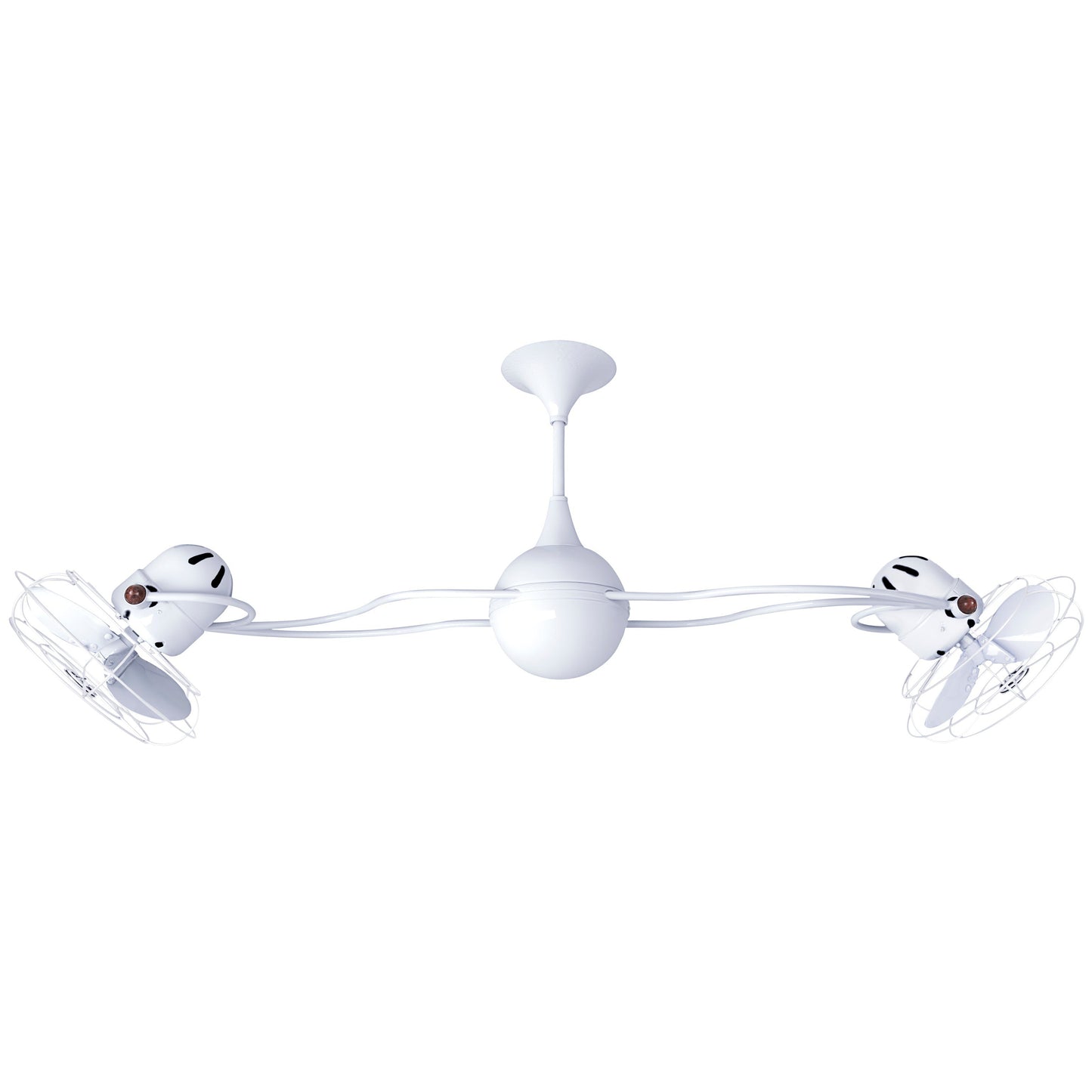 Matthews Fan Company Matthews-Gerbar Italo Ventania 60" Gloss White Rotational Ceiling Fan With Aluminum Blade In White Finish