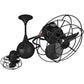 Matthews Fan Company Matthews-Gerbar Italo Ventania 60" Matte Black Rotational Ceiling Fan With Aluminum Blade In Black Finish