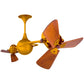 Matthews Fan Company Matthews-Gerbar Italo Ventania 62" Ouro Rotational Ceiling Fan With Solid Brazilian Mahogany Blade In Mahogany Finish