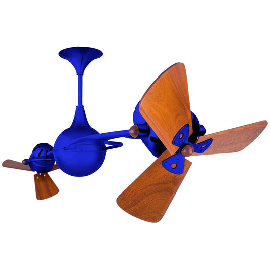 Matthews Fan Company Matthews-Gerbar Italo Ventania 62" Safira Rotational Ceiling Fan With Solid Brazilian Mahogany Blade In Mahogany Finish