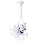 Matthews Fan Company Matthews-Gerbar Jarold Direcional 13" Gloss White Ceiling Fan With Aluminum Blade In White Finish