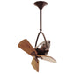 Matthews Fan Company Matthews-Gerbar Jarold Direcional 16" Bronzette Ceiling Fan With Solid Brazilian Mahogany Blade In Mahogany Finish