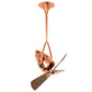 Matthews Fan Company Matthews-Gerbar Jarold Direcional 16" Brushed Copper Ceiling Fan With Solid Brazilian Mahogany Blade In Mahogany Finish