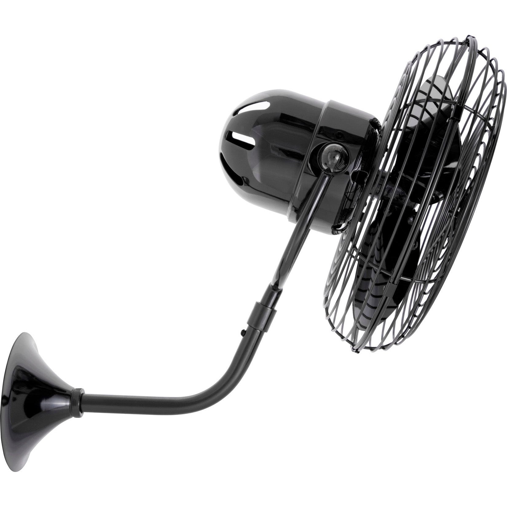 Matthews Fan Company Matthews-Gerbar Michelle Parede 13" Black Nickel Wall-Mounted Fan With Aluminum Blade In Black Nickel Finish