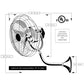 Matthews Fan Company Matthews-Gerbar Michelle Parede 13" Black Nickel Wall-Mounted Fan With Aluminum Blade In Black Nickel Finish