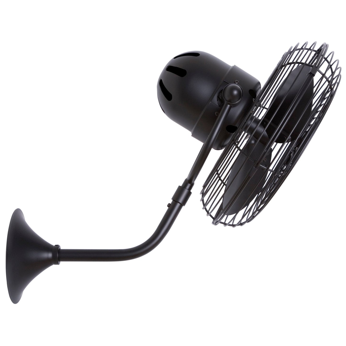 Matthews Fan Company Matthews-Gerbar Michelle Parede 13" Matte Black Wall-Mounted Fan With Aluminum Blade In Black Finish