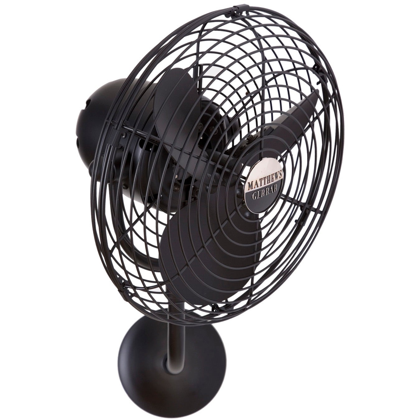 Matthews Fan Company Matthews-Gerbar Michelle Parede 13" Matte Black Wall-Mounted Fan With Aluminum Blade In Black Finish