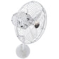 Matthews Fan Company Matthews-Gerbar Michelle Parede 13" Polished Chrome Wall-Mounted Fan With Aluminum Blade In Polished Chrome Finish And Damp Location Protection